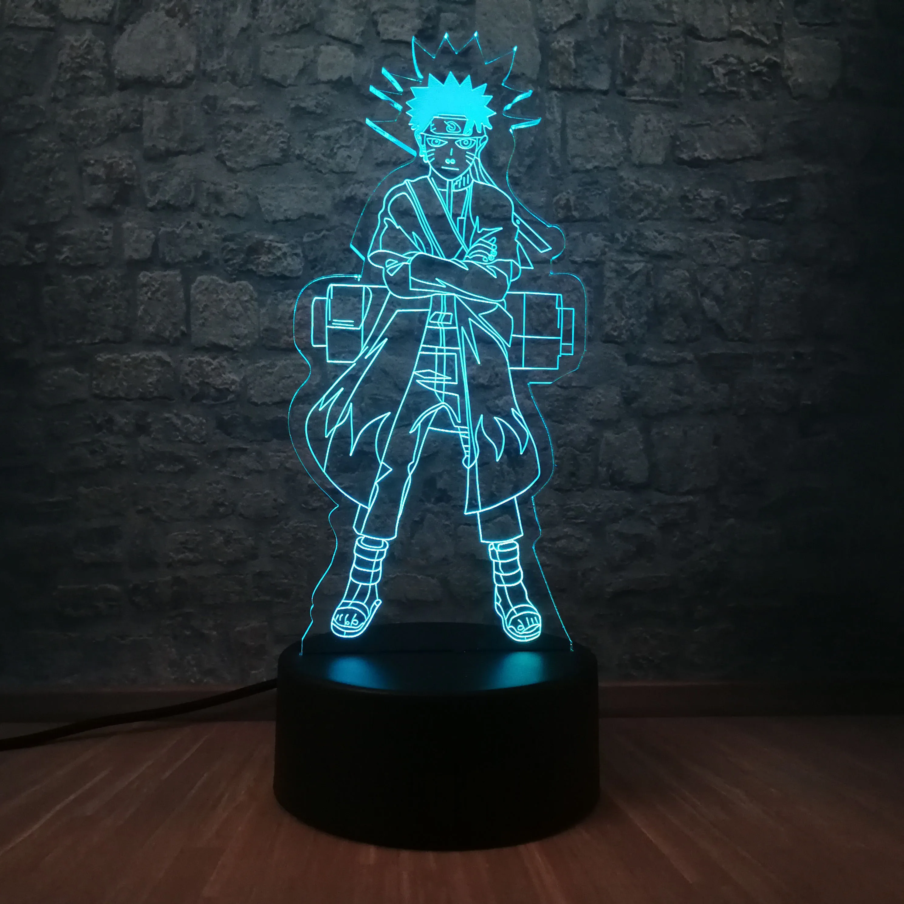 Новинка фигурка Uzumaki Наруто 3D светодиодный светильник домашний ночник