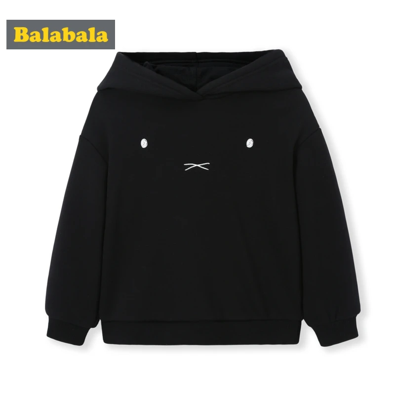 Balabala/свитер с капюшоном на флисовой подкладке для маленьких девочек Детский