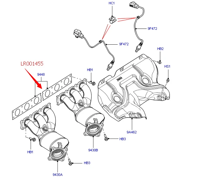 LR001455 LR018167 3.2L бензиновая автоматическая прокладка головки цилиндра для LR Freelander 2