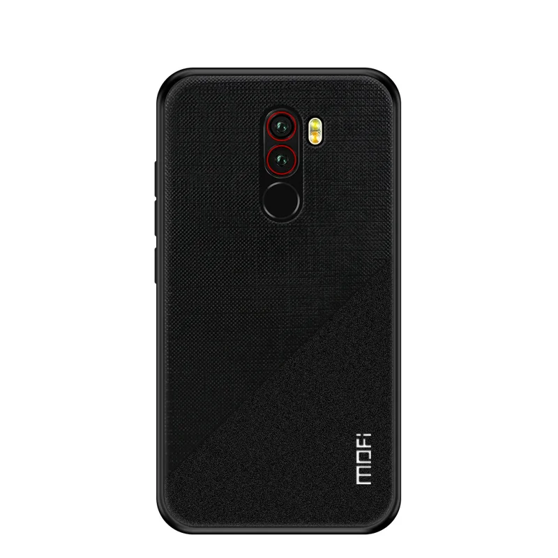 Mofi PC+Cloth Mixed Color Back Cover Xiaomi Pocophone F1 Smartphone Soft Edge Case on Poco |