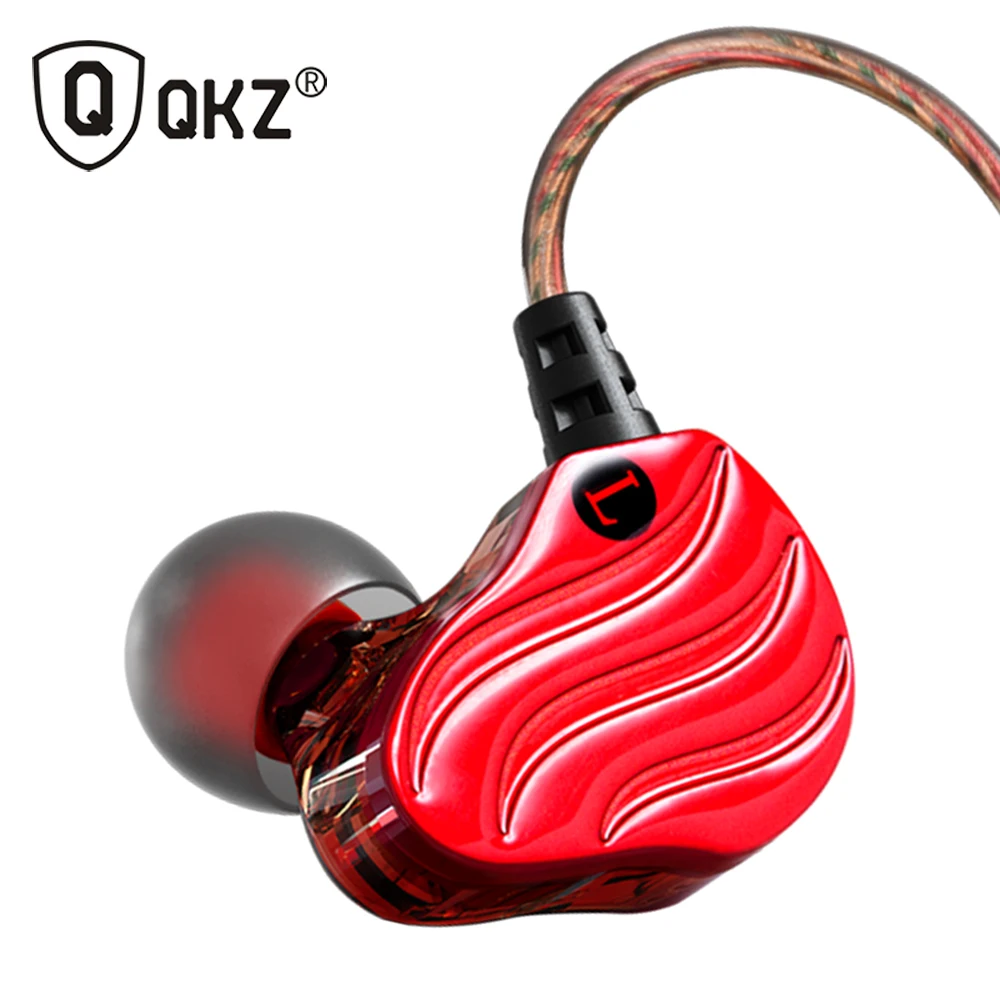Новейший QKZ KD4 двойные драйверы наушники вкладыши проводные спортивные ушные