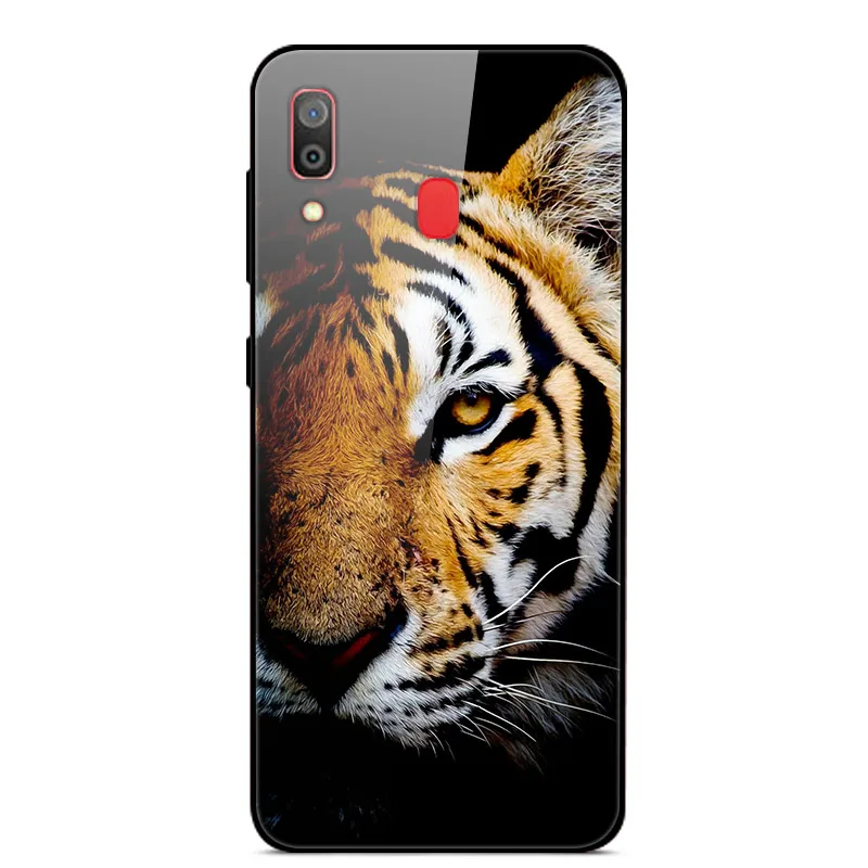 13 B для samsung Galaxy A30 чехол A 30 стеклянный жесткий чехол для телефона s для samsung Galaxy A30 чехол A20 Мягкий Бампер закаленное покрытие 6,4 - Цвет: 13