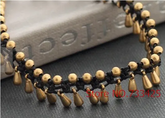 Бесплатная доставка! каплевидный латунный плетеный браслет ручной работы тканый