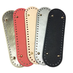 Сумка из искусственной кожи KZBT011, 26x8 см, овальная сумка с отверстиями, аксессуары для вязания, сумки-мессенджеры, сделай сам