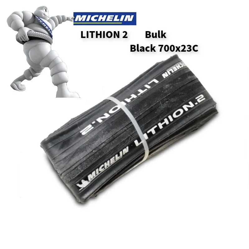 Bulk Сверхлегкие складывающиеся шины Michelin LITHION 2 для шоссейного велосипеда 700* 23C, прокол 260g 700C, тренировочные велосипедные шины 60TPI - Цвет: Bulk
