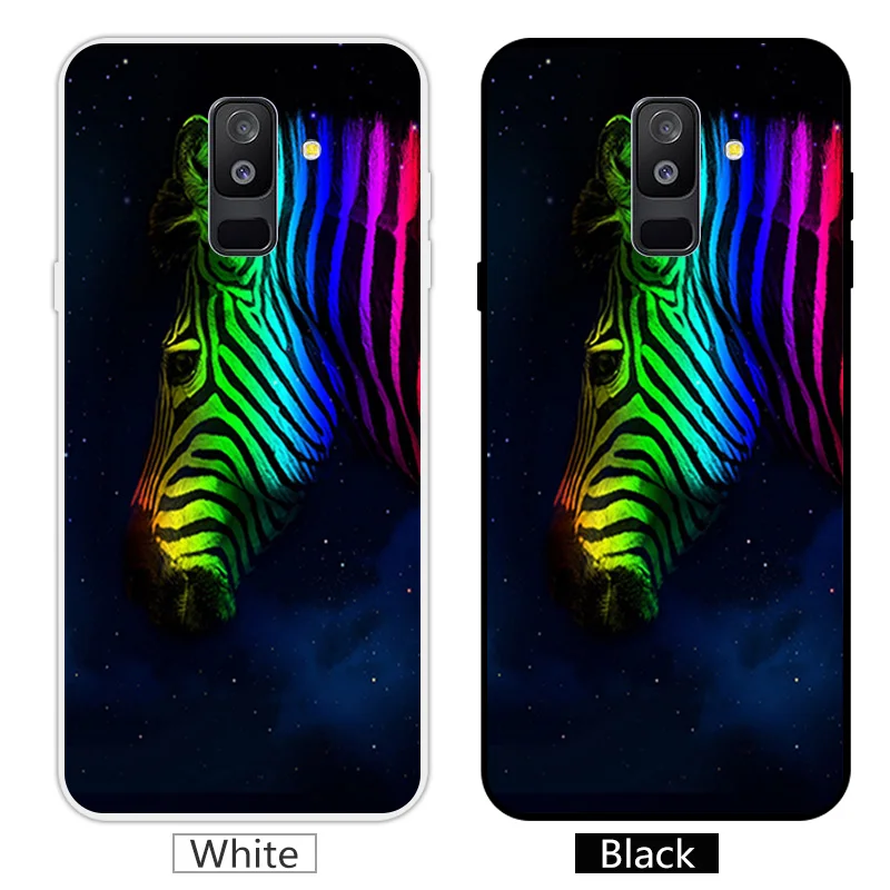6.0 inch for Samsung Galaxy A6+ (2018) / A6 Plus Black Matte Soft TPU Case Clear Silicone END WOLF Back Cover |