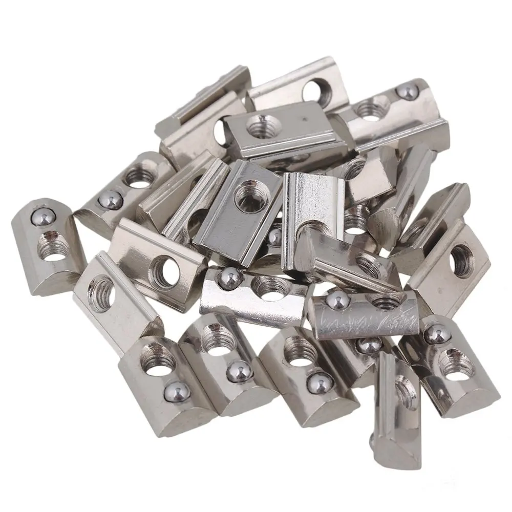 Серебристый европейский стандарт 20 серий алюминиевый слот углеродистая сталь