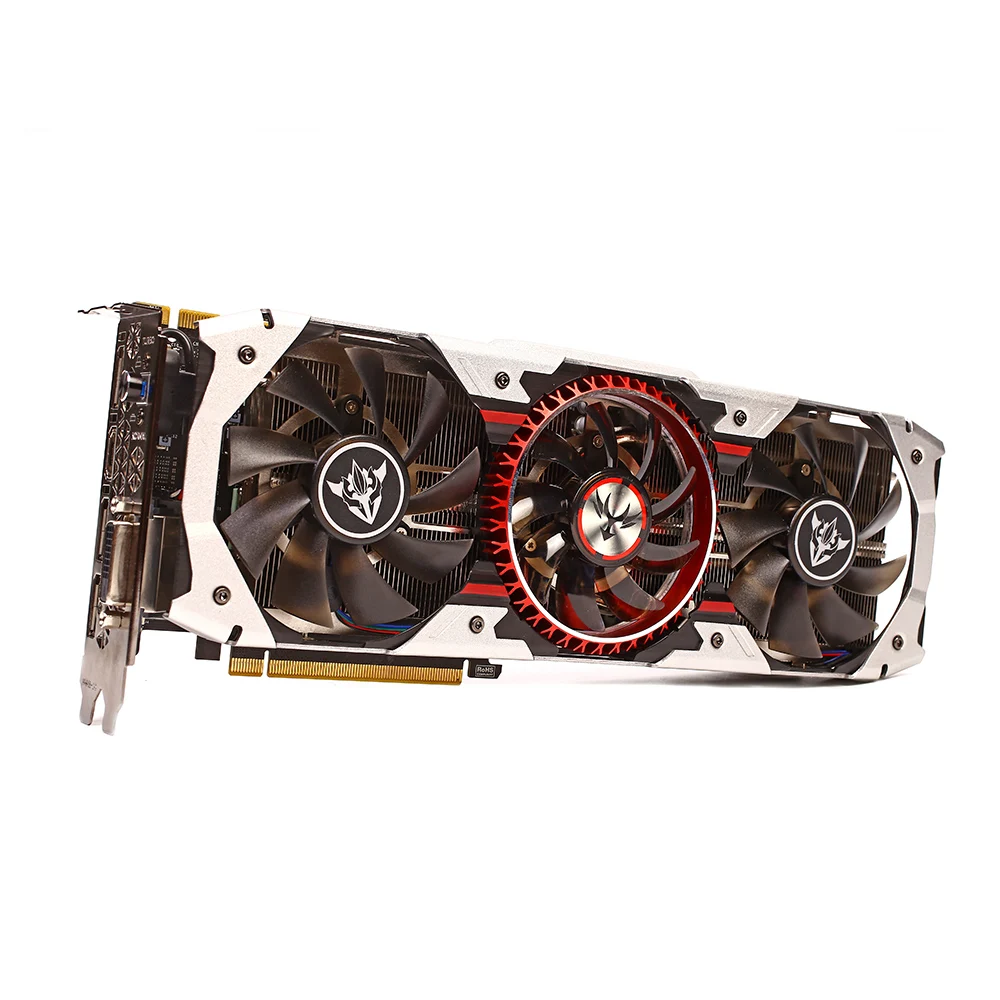 Красочные iGame GTX 1080Ti вулкан AD видео игр Графика карты 1708 мГц 11 г GDDR5X 352bit SLI VR Ready