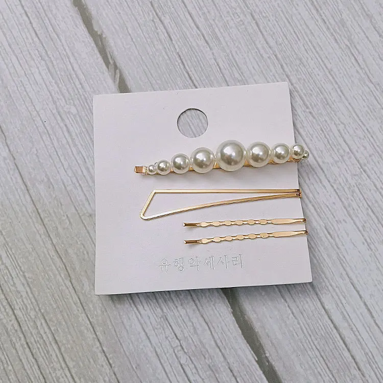 metal hair clips set for women accessories bandeau cheveux simulated pearl clip hairpins | Hair Grips