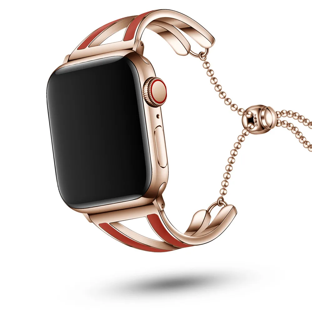 Новый дизайн для женщин роскошный браслет наручных часов Apple Watch SE серии группа 6 5