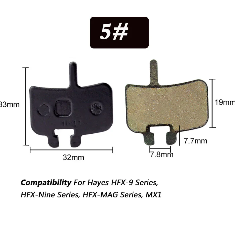4 пары гидравлических тормозных колодок для горного велосипеда серии Hayes HFX 9 Nine MAG