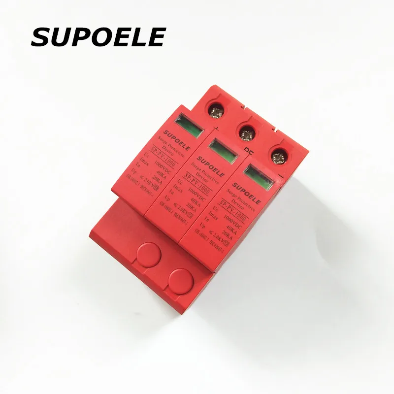 DC SPD 1000V 20KA 40KA House Защита от перенапряжения 2P 3P PV защитное Низковольтное