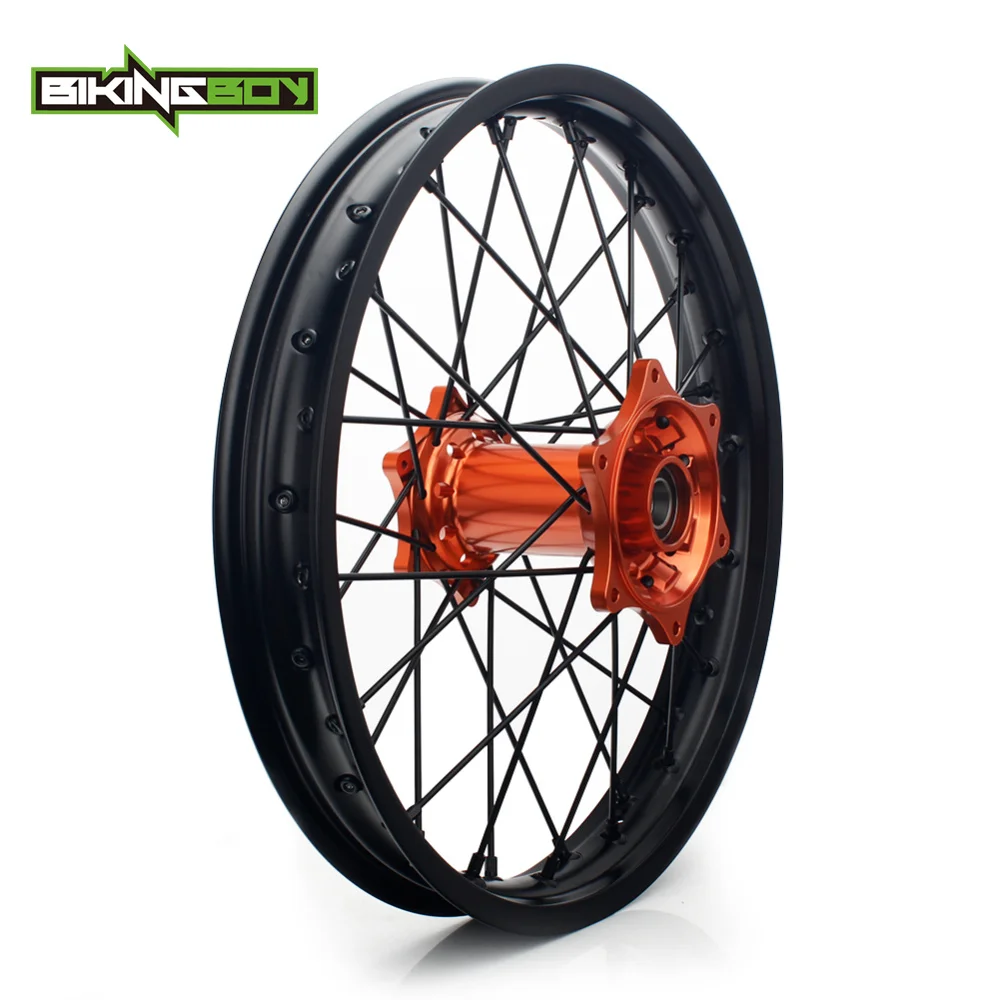 BIKINGBOY 2" 18" для KTM колеса комплект оранжевый концентратор обода SX SXF 125-530 150 200 300 350 450 500 03 04 05 06 07 08 09 10 11 12 13 14