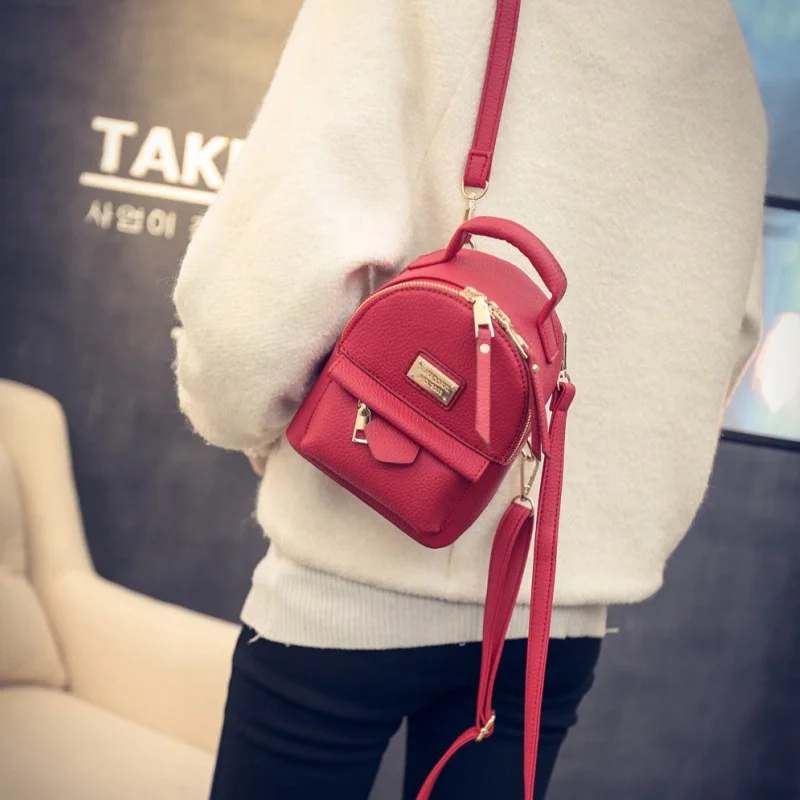 Qiaodi Дамские туфли из pu искусственной кожи рюкзак небольшой довольно сумка Bolsas