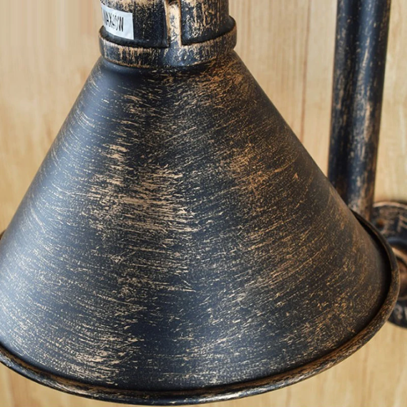 

American Country Water Pipe E27 Wall Lamp Retro Industrial Wind Aisle Wall Light Single Head Balcony Bedside Home Decor Lamp