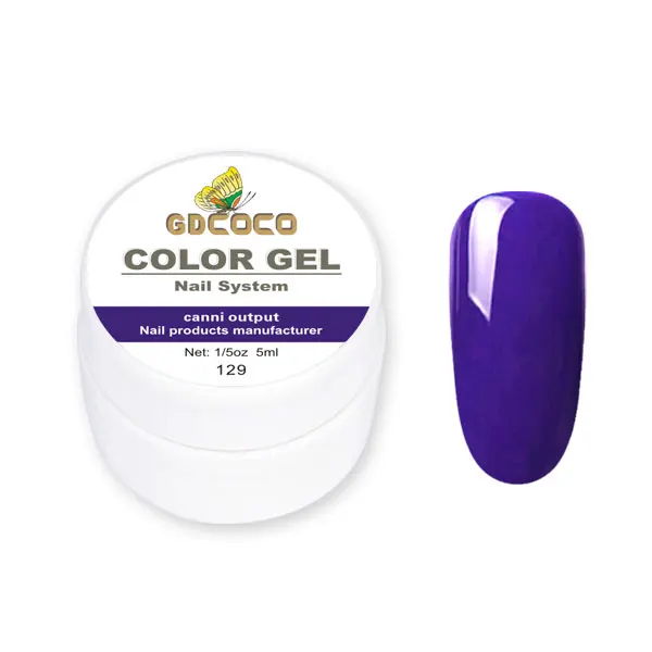 129 GDCOCO, 5 мл, PureColor, гель для нанесения краски, замачиваемый, УФ светодиодный Гель-лак для ногтей, CANNI, дизайн ногтей, Профессиональный гель для ногтей - Цвет: 129