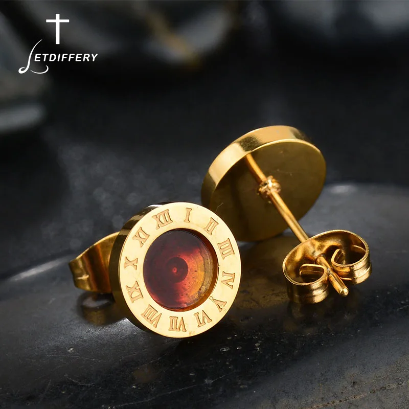 Letdiffery известный бренд золотые серьги гвоздики в виде ракушки из нержавеющей