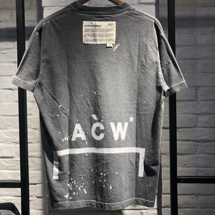 Лучшее качество A COLD WALL ACW футболки для мужчин и женщин хлопковые свободные