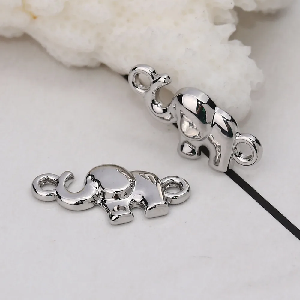 DoreenBeads разъемы из сплава цинка на основе слона животного золотого и серебряного