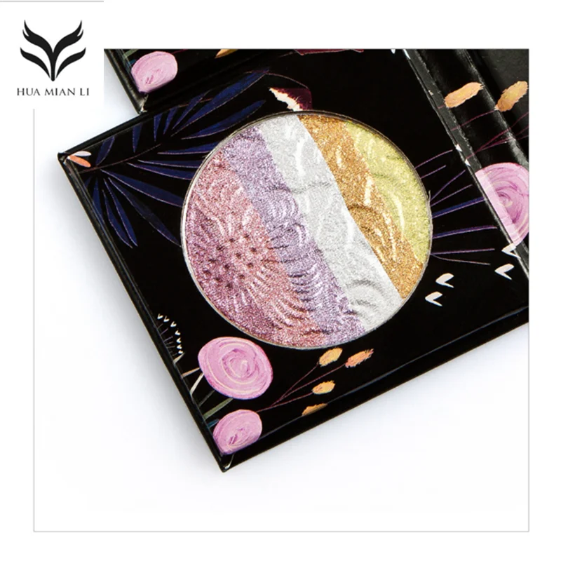 Huamianli Halloween Eyeshadow Palette Rainbow Highlighter Blusher Glow Kit Prism Shimmer Color MakeUp Beauty Eye shadow Cosmetic |
