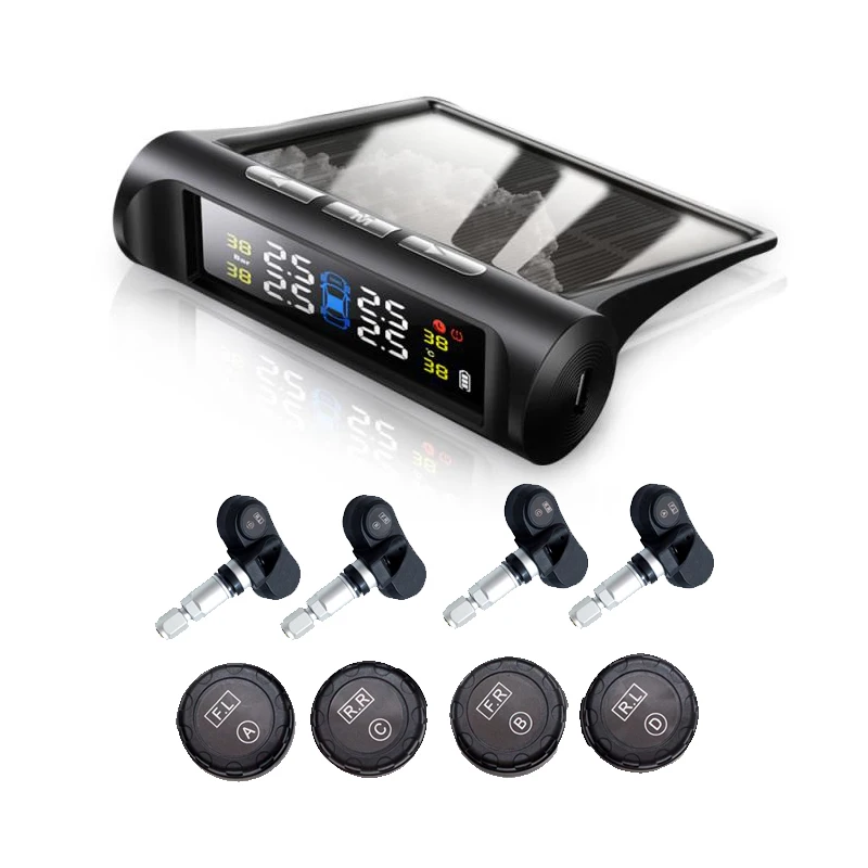 

Universal Solar Charging Tire Pressure Monitoring System Sensor For Car Truck Wireless Sensor