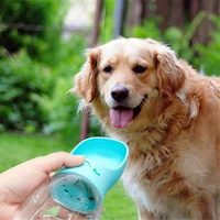 350ml portable pet water bottle leakproof dog cat feeding drinking water bottle filter bowl dispenser for outdoor travel sport