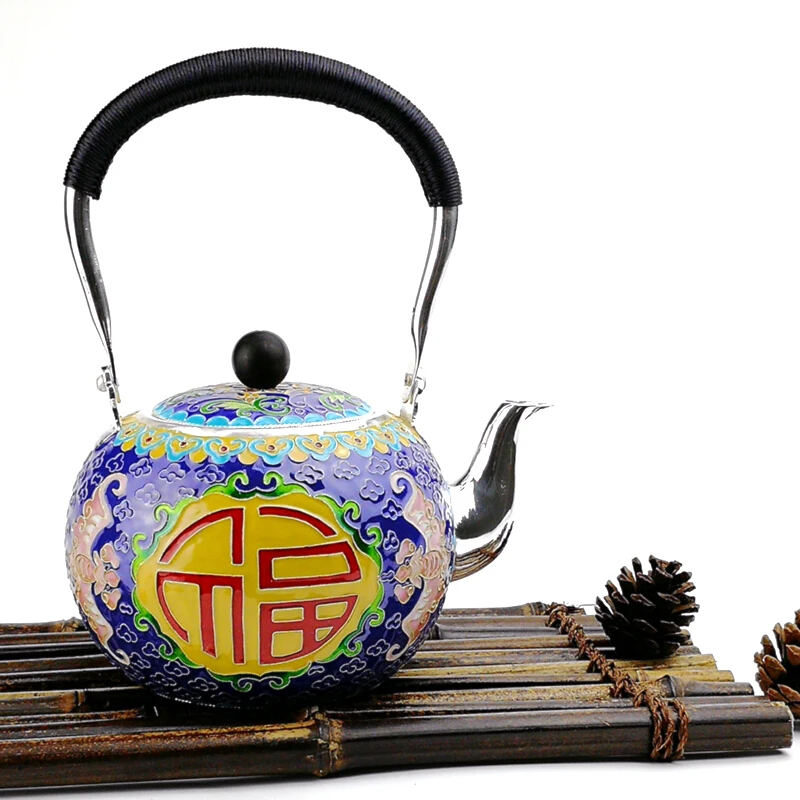 Чистое серебро изысканны teteapot чайники чайная чашка китайский чайный набор