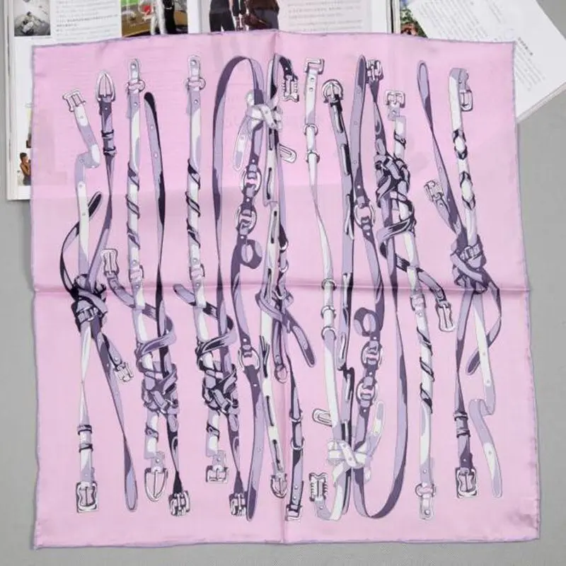 Платок Бандана с принтом на ремне шейный платок маленький квадратный шелковый