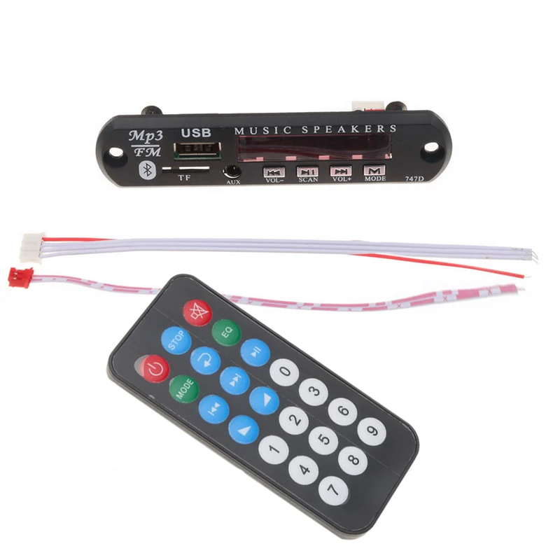 WMA AUX Bluetooth TF USB 3 5 мм аудиоприемник FM радио MP3 плеер декодер 12 в автомобильный