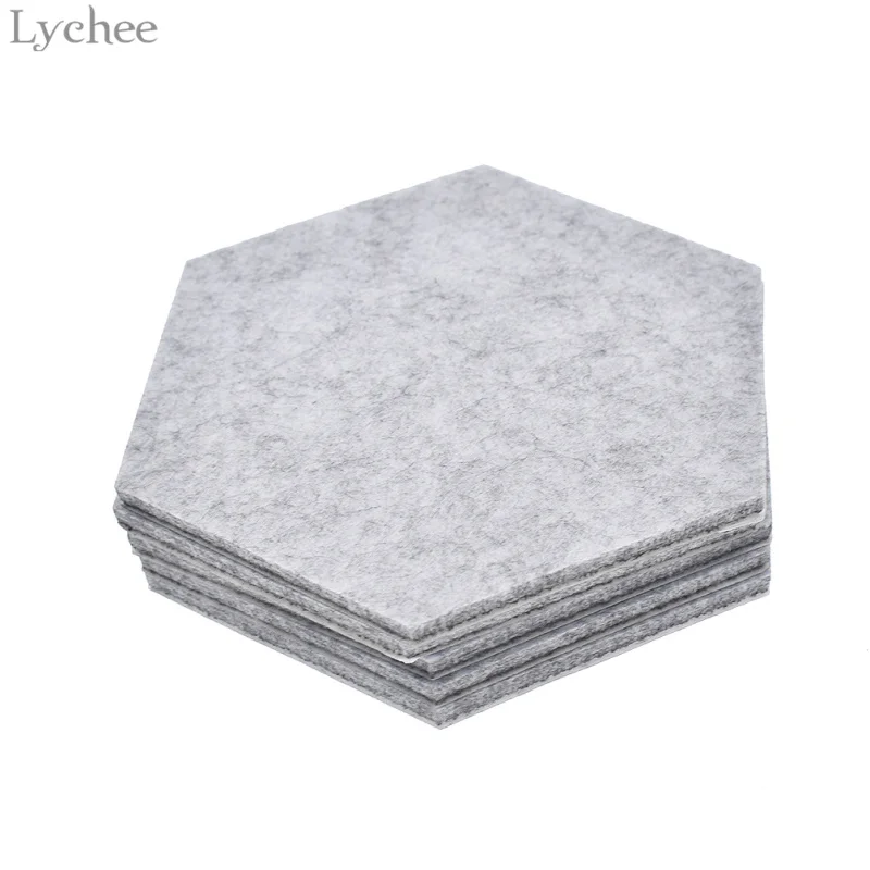 Lychee 4 пар/компл. шестигранные войлочные цветные настенные наклейки милый
