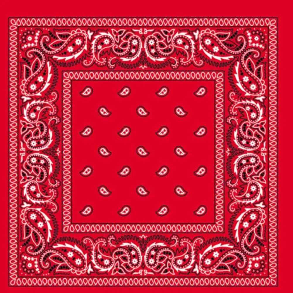 Red Summer Bandana Paisley Headwear Biker Cover Scarf Cotton Square Kerchief | New