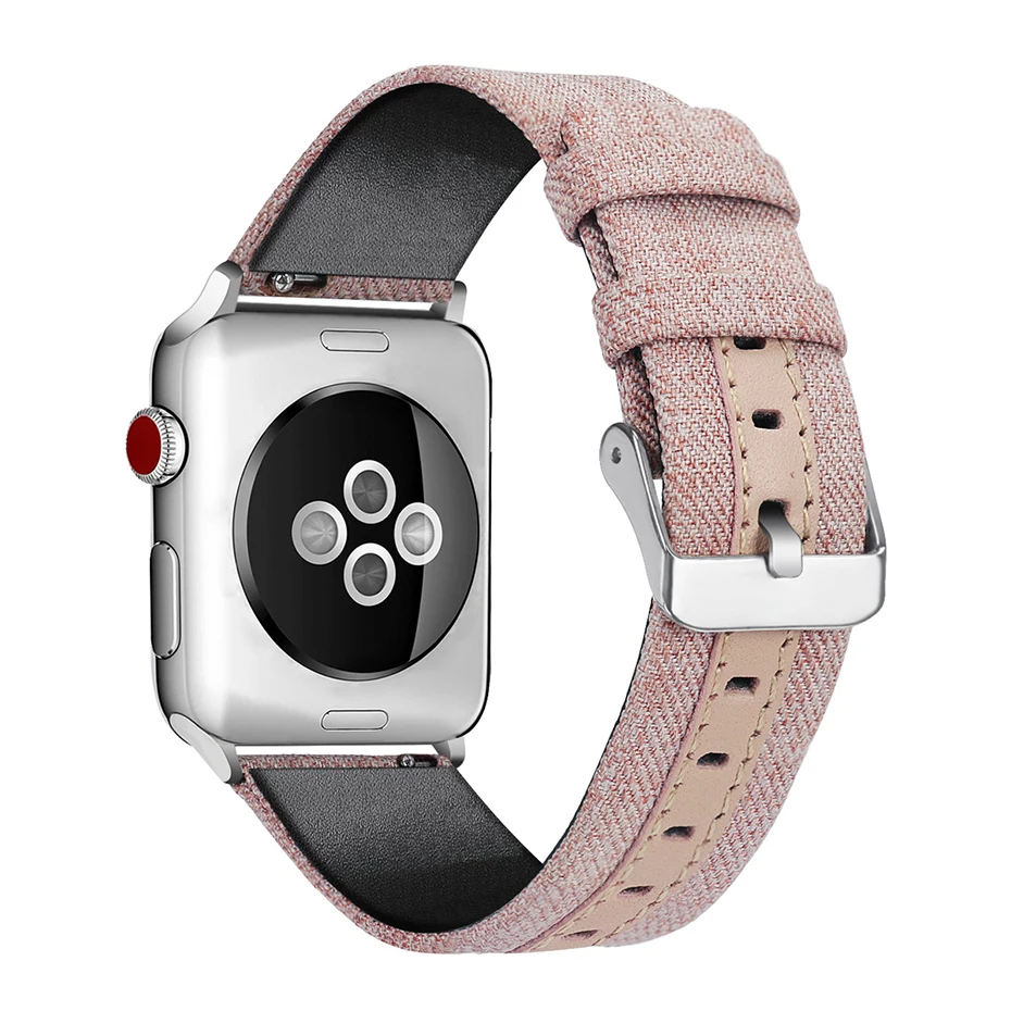 Регулируемый Холст ремешки для часов Apple Watch серии 3/2/1 модные спортивные часы