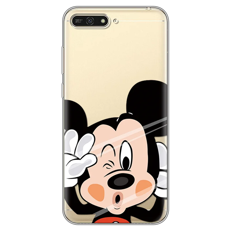 miqi Милый Забавный мультяшный чехол для Coque huawei Y6 чехол прозрачный защитный для huawei Honor 7A 5,7 дюймов чехол для телефона задняя крышка - Цвет: miqi