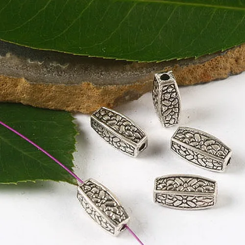 

20pcs Tibetan silver flowers patterns spacer beads H2410