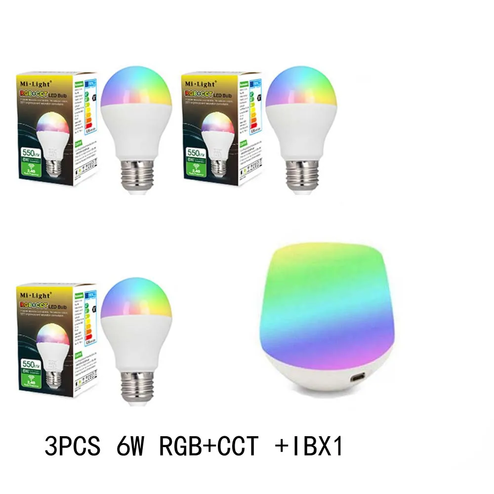 Mi светильник светодиодный 6 Вт E27 RGB + CCCT светодиодная лампа IBX1 РЧ пульт