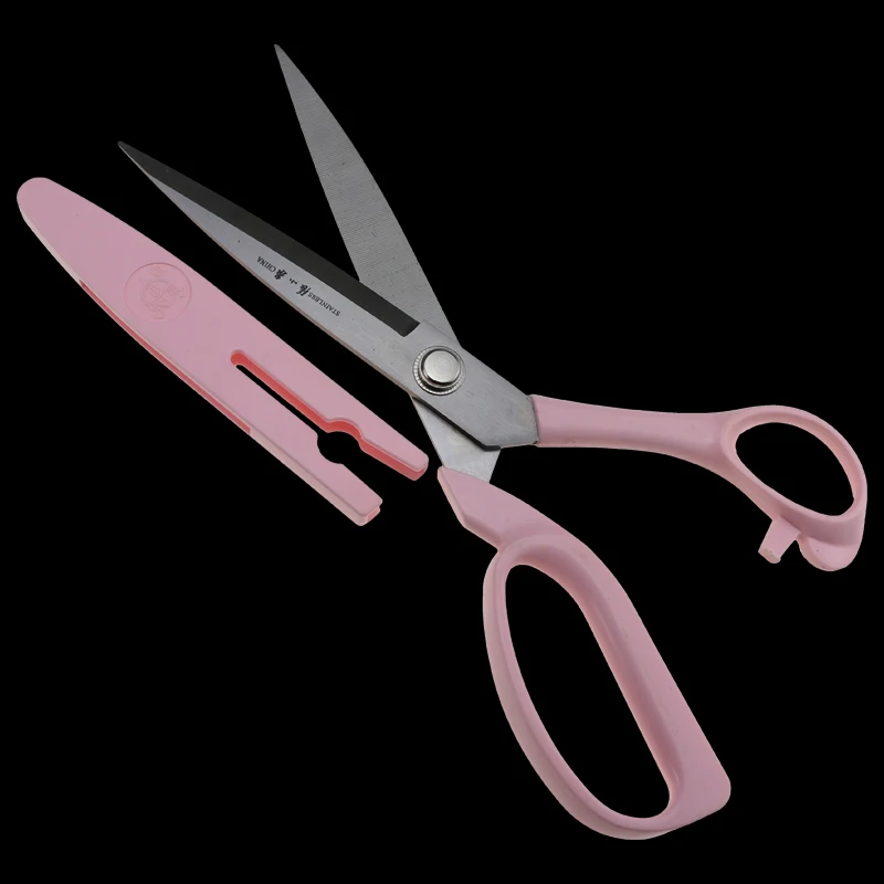 Pink 1 шт. из высокоуглеродистой нержавеющей стали портновские ножницы для резки и пошива ткани ножницы для рукоделия швейные ножницы - Цвет: Pink