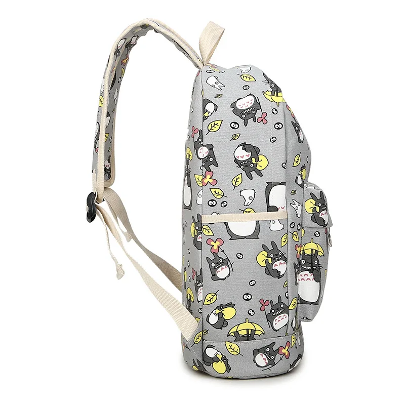 Женский рюкзак Totoro с 3D принтом для путешествий мягкой спинкой школьный ноутбука