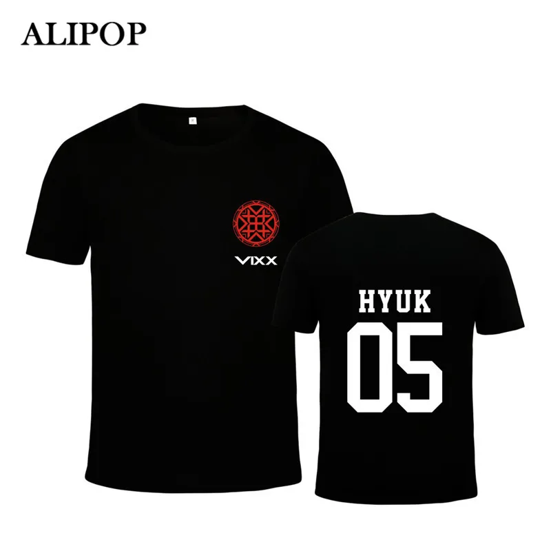 Корейская Мода KPOP VIXX 4 го мини альбома Shangri La хлопковая Футболка футболки топы