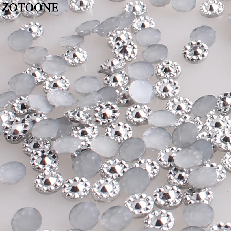 ZOTOONE Flatback клей на смоле стразы цветок камни и кристаллы с прямой основой для