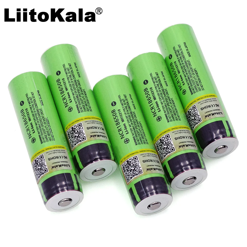 Liitokala Новый Оригинальный NCR18650B 3 7 V 3400mAh 18650 перезаряжаемая литиевая батарея
