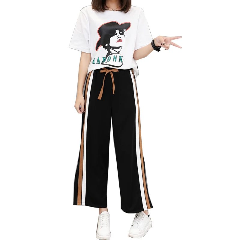

Jvzkass 2018 plus size new fat sister summer fat mm fairy suit loose fat weight reduction age was thin Z192