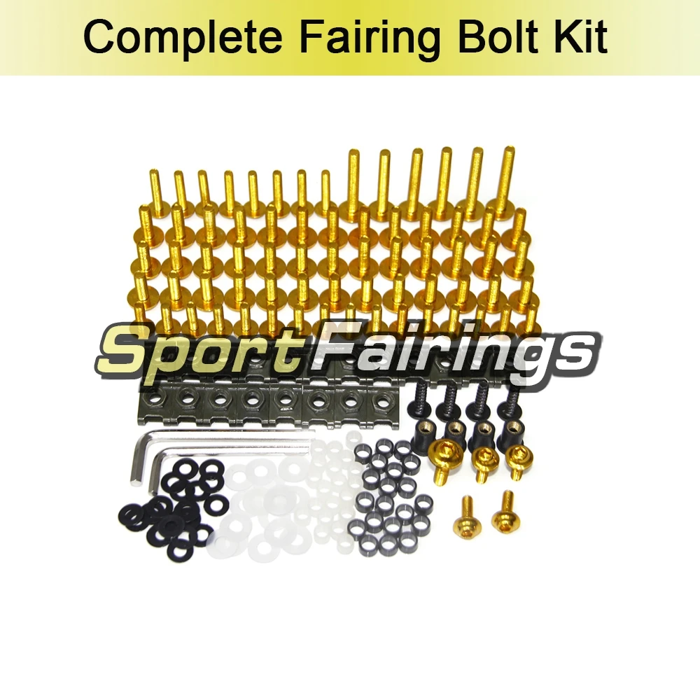 

Complete Fairing Bolt Kit CNC Aluminium Clips Screw Fastener Hardware For Kawasaki ZX-10R 04 05 06 07 08 09 10 11 12 13 14 15 16