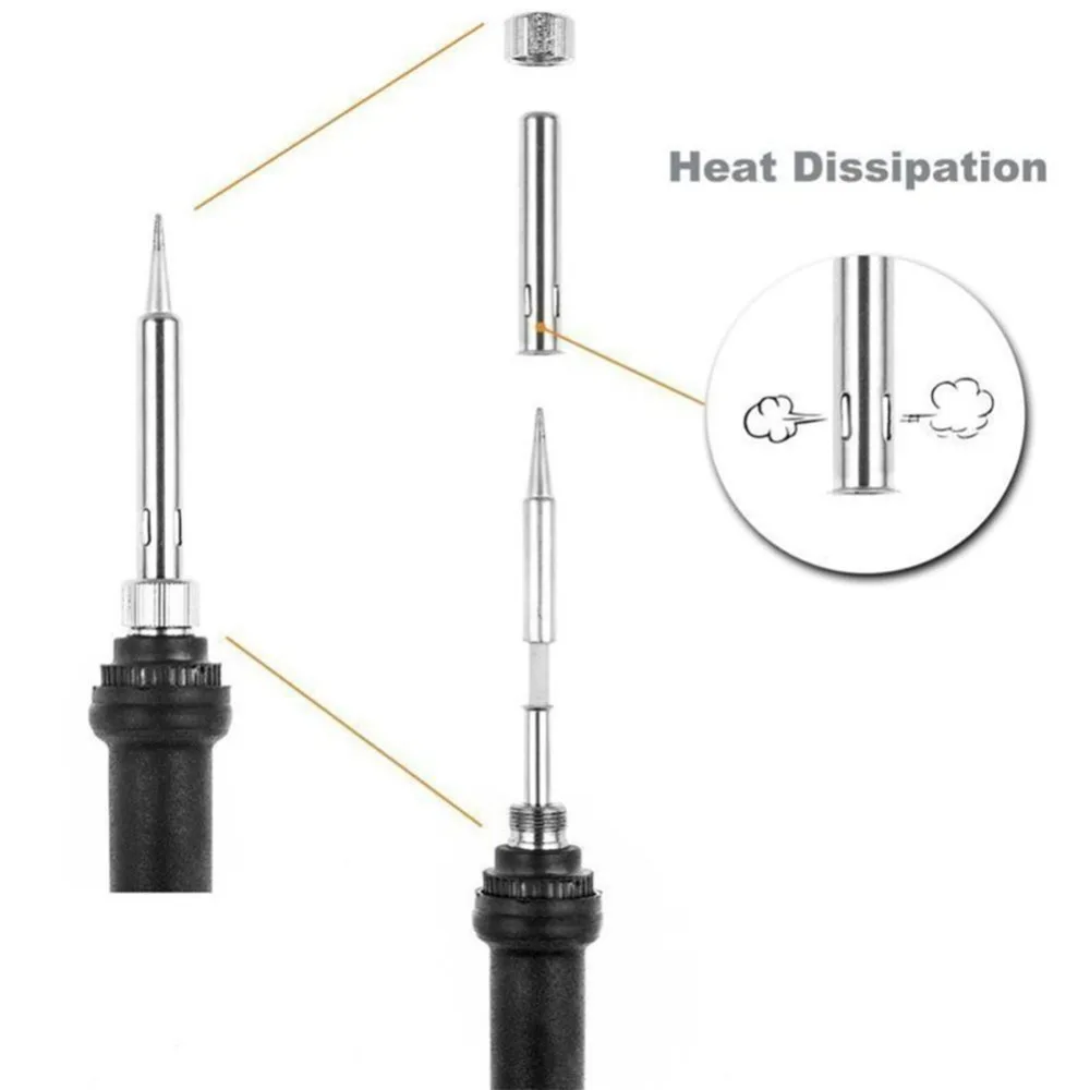 Hot Practical 60W Electric Adjustable Temperature Welding Soldering Iron Gun with 5 Tips #276153 | Инструменты