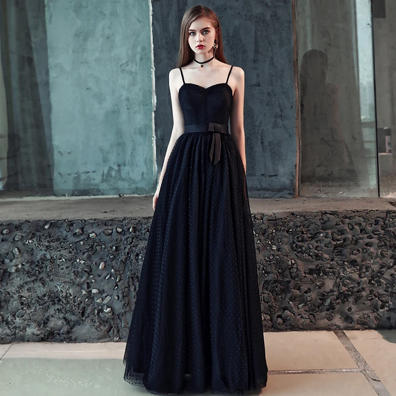 Женское вечернее платье до пола SSYfashion элегантное Тюлевое на бретельках с