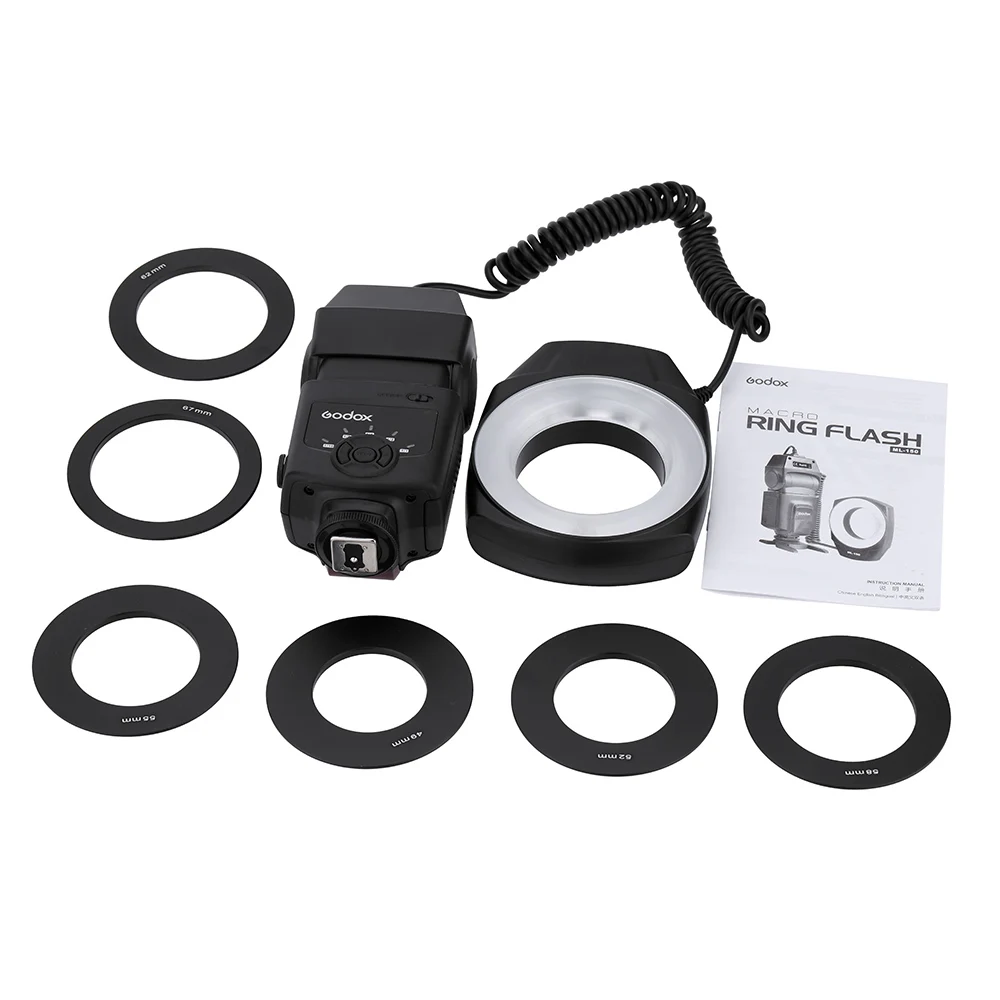 Godox ML-150 макро вспышка света вспышки Speedlite с 6 кольца объектива адаптер для канона