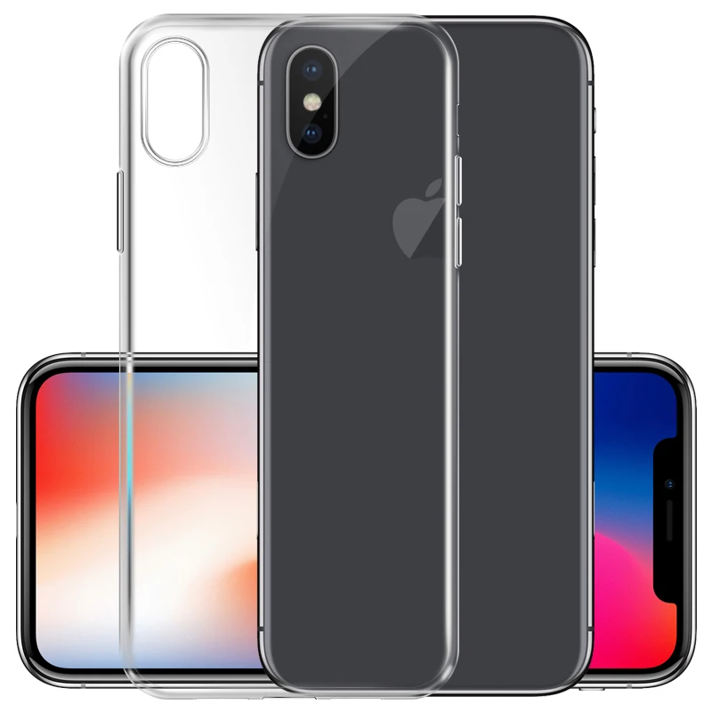 Прозрачный мягкий силиконовый чехол из ТПУ для iPhone 11 Pro Max XS XR X 7 8 Plus 6S 6 SE 2020 5 шт./лот
