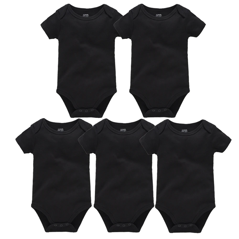 3PCS/lot 5PCS/lot 7PCS/lot 8PCS/lot Baby Boy Girl Clothes Short Sleeve Cotton Solid Baby Jumpsuit roupa de bebes Unisex Bodysuit