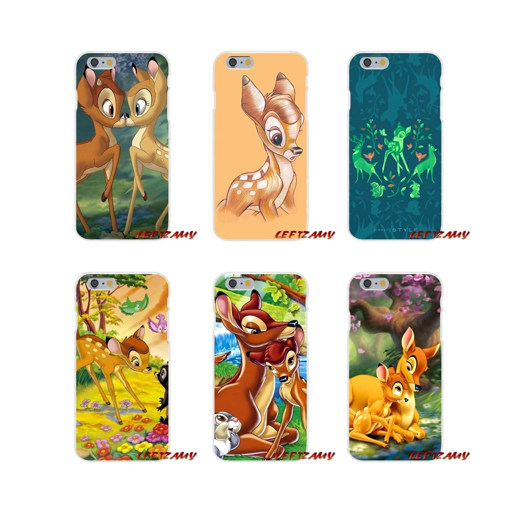 Для iPhone X XR XS MAX 4 4S 5 5S 5C SE 6 6S 7 8 Plus США Bambi олень анимация аксессуары чехлы для