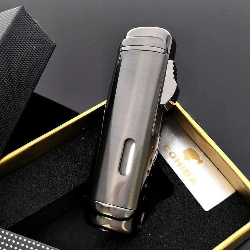 Cohiba Премиум бутик Зажигалка для сигар ветрозащитная металлическая настольная