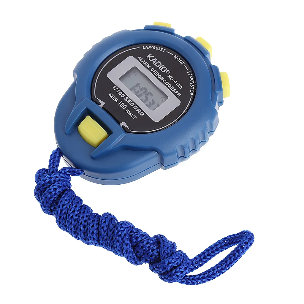 

Mini Digital LCD Sports Stopwatch Chronograph Counter Timer Stop Watch with String